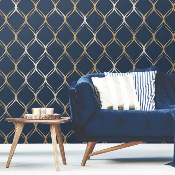 Clifton Wave Geometric Wallpaper Navy 2.jpg